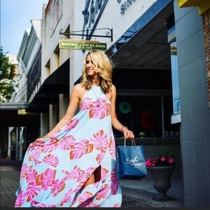 Buddy Love Tropical Halter Maxi Dress